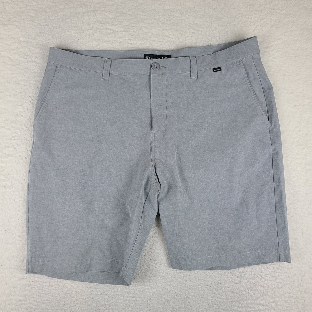 Travis Mathew Shorts Mens 40 Gray 9" Inseam Hybrid Chino Performance Golf